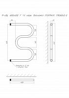 Полотенцесушитель M-обр. 600х400 1" 1.5 нерж. без.компл (TERMAX) ТМ06040-2