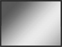 Зеркало Графо 800х600  (Grafo) графит матовый с подсветкой Домино