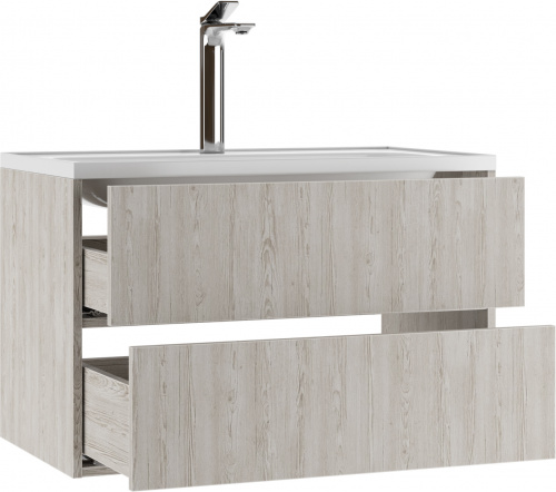 Тумба подвесная под умывальник "UNIT 80" Dolche с двумя ящиками В2 Домино* фото 3