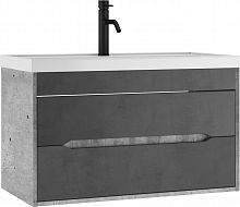 Тумба подвесная под умывальник "Bazis 90" Loft В2 Бетон Домино