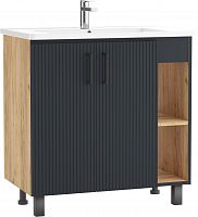 Тумба под умывальник "РИВО 80" (Rivo) Крафт (Craft) NEW без ящика Домино