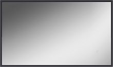 Зеркало Графо (Grafo) 1000х600 графит матовый с подсветкой Домино