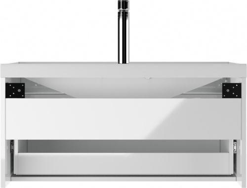 Тумба подвесная с раковиной Bazis 90 Ева с одним ящиком В1 Айсберг DA5904T фото 4