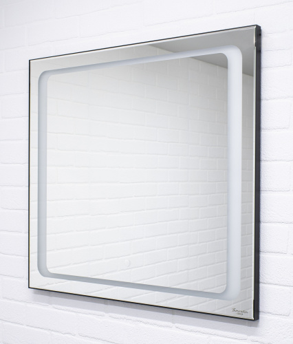 Зеркало Galaxy 70 black alum с подсветкой Sansa* фото 2