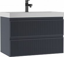 Тумба подвесная под умывальник "ЮНИТ 80" (Unit) Тауэр (Tower) В2 Графит Домино