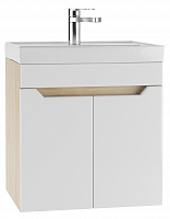 Комплект тумба подвесная с раковиной Фостер 50 Мечта без ящика Дуб сонома  АЙСБЕРГ