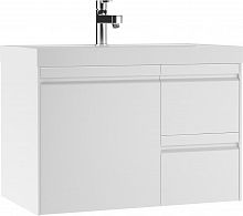 Тумба подвесная под умывальник "UNIT 80" Chelsea В2 Белый Домино
