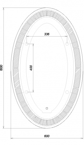 Зеркало Осло 1000х600 с подсветкой Sansa фото 8