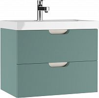 Тумба подвесная под умывальник "ЮНИТ 70" (Unit) Дюна (Dune) Олива В2 Домино