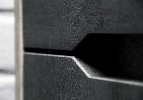 Тумба подвесная под умывальник "ЮНИТ 70" (Unit) Лофт (Loft) В2 Бетон Домино фото 7