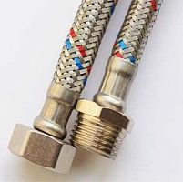 Подводка д/воды нерж. оплетка, гайка латунь STL  1/2 г/ш 0,4см 