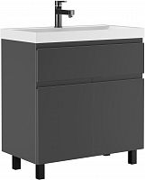 Тумба под умывальник "UNIT 80" Графо (Grafo) графит матовый В1 Домино